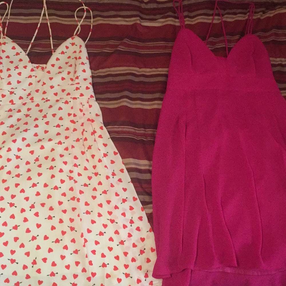Express open back heart dress
